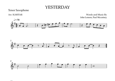 Yesterday (arr. SMLStar)
