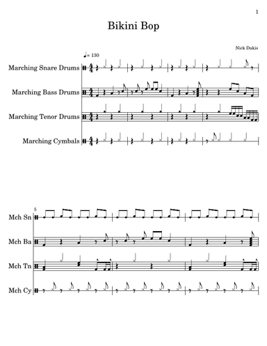 Bikini Bop (arr. Nick Dakis)