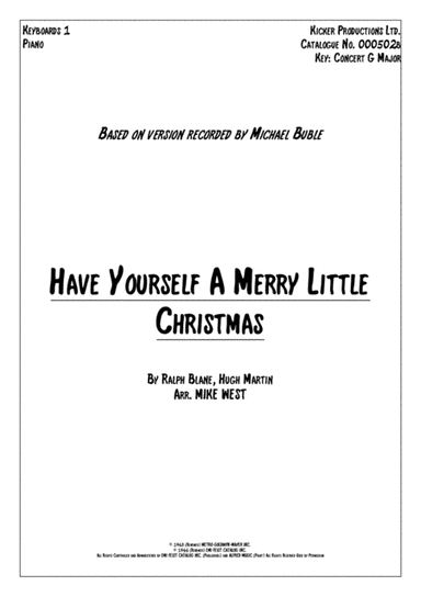 Have Yourself A Merry Little Christmas (arr. Mike West)