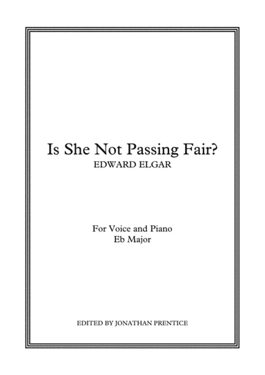 Is She Not Passing (Eb Major) (arr. Jonathan Prentice)