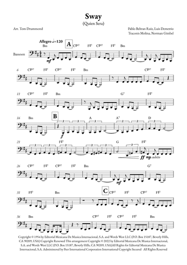 Sway (quien Sera) (arr. Tom Drummond)