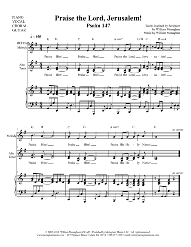 Praise the Lord, Jerusalem! (Psalm 147)