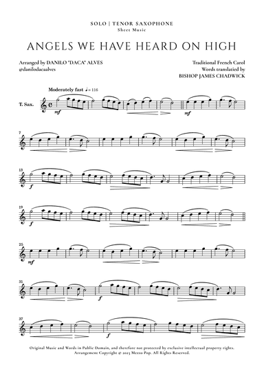 Angels We Have Heard On High (arr. Danilo "Daca" Alves)