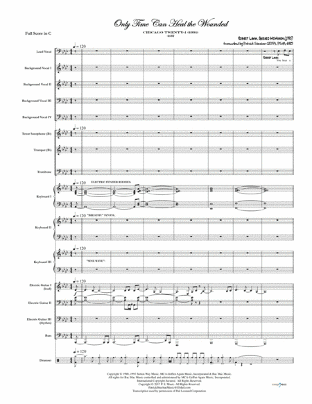 Only Time Can Heal The Wounded (arr. Patrick Sheehan)