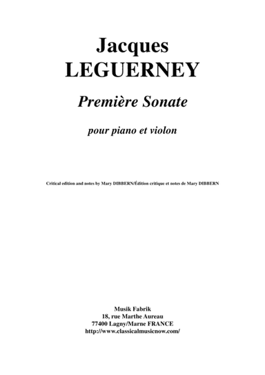 Jacques Leguerney: Première Sonate for piano and violin