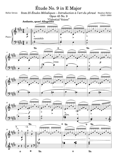 Etude Opus 45 No. 9 in E Major (arr. Zachary Corbett)