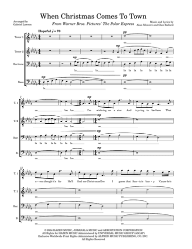 When Christmas Comes To Town (arr. Gabriel Lawson)