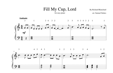 Fill My Cup, Lord (arr. Samuel Stokes)