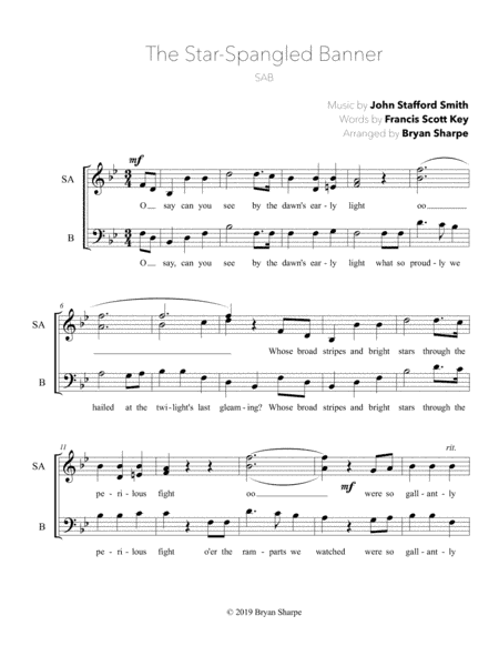 The Star-Spangled Banner (arr. Bryan Sharpe)