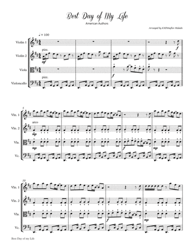 Best Day Of My Life (arr. KMPeñaflor-Malado)