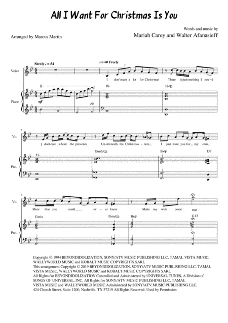 All I Want For Christmas Is You (arr. Marcus Martin)
