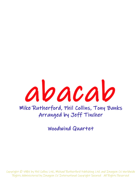 Abacab (arr. Jeff Tincher)
