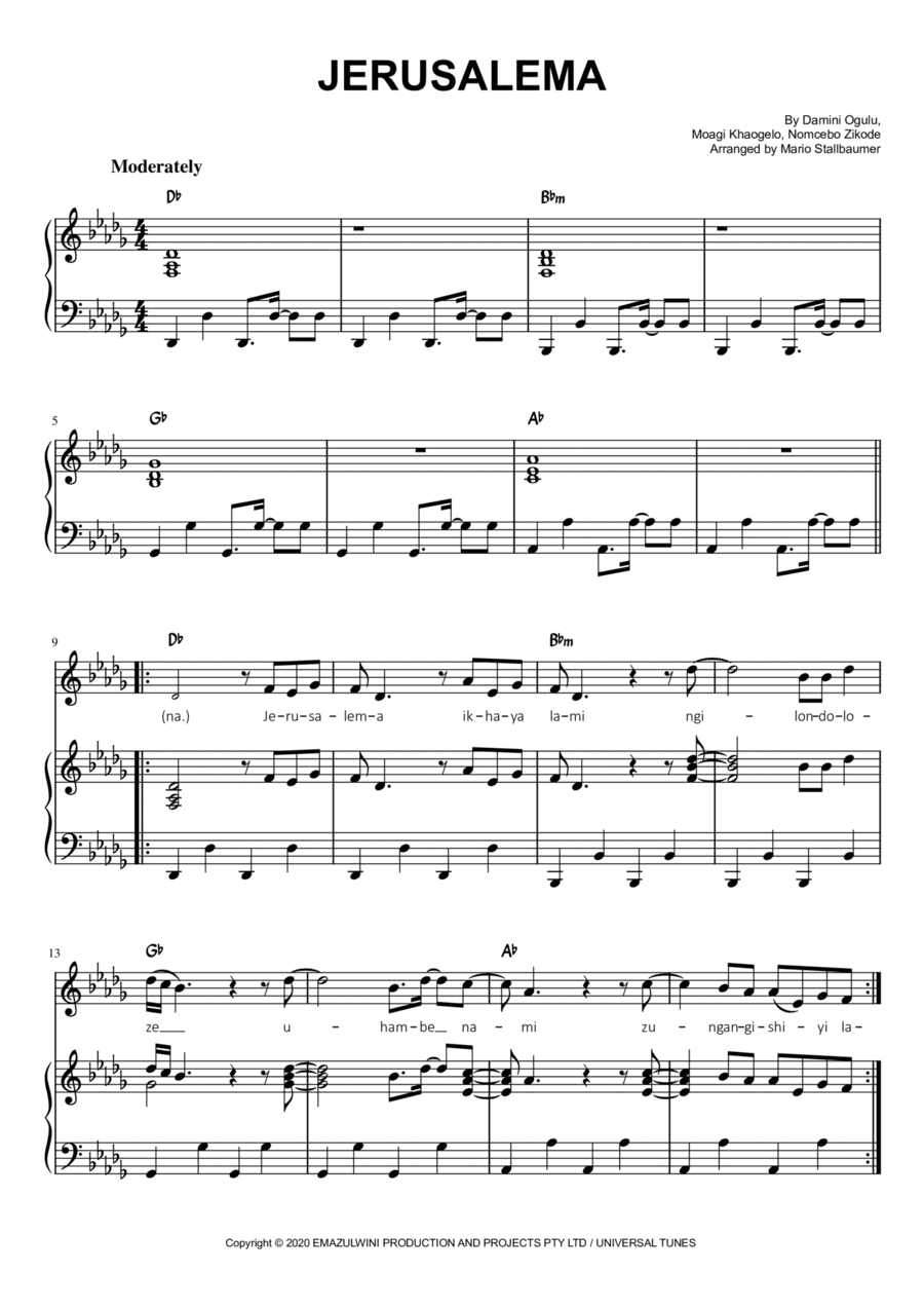 Jerusalema (arr. Mario Stallbaumer)