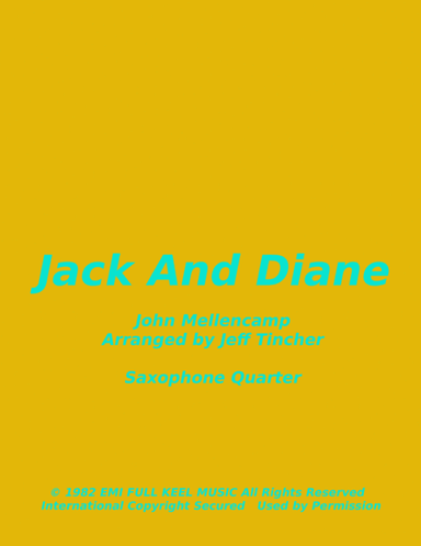 Jack And Diane (arr. Jeff Tincher)