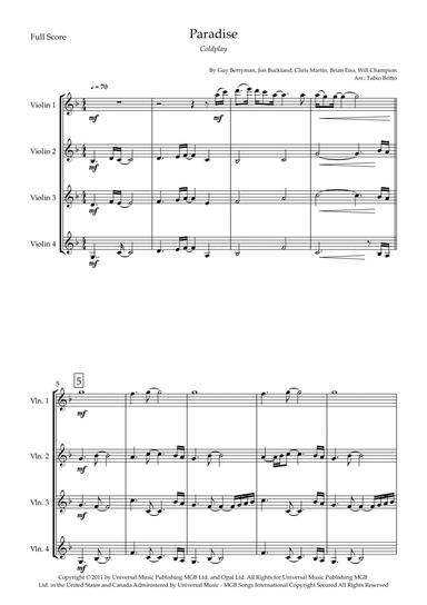 Paradise (arr. Fabio Britto)