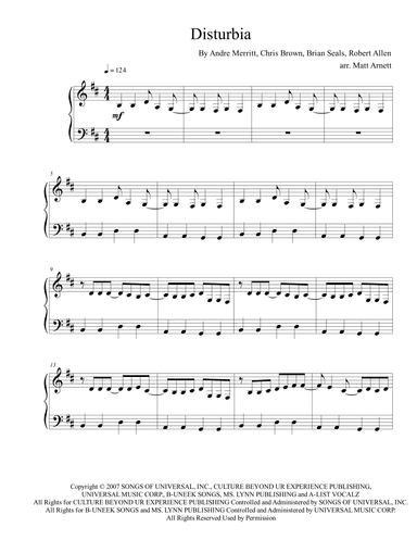 Disturbia (arr. Matt Arnett)