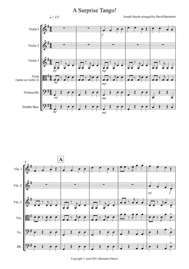 A Surprise Tango! for Beginning String Orchestra (arr. David Burndrett)