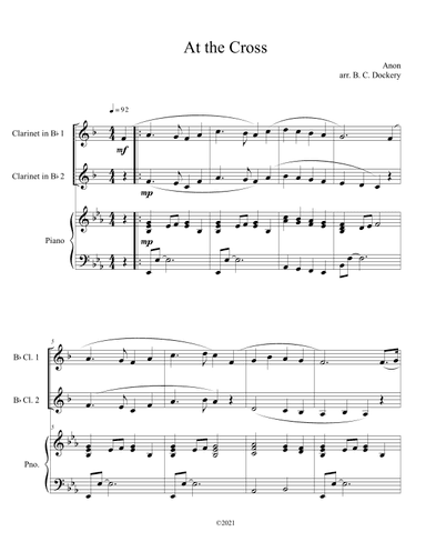 At the Cross (Clarinet Duet with Piano Accompaniment) (arr. B. C. Dockery)