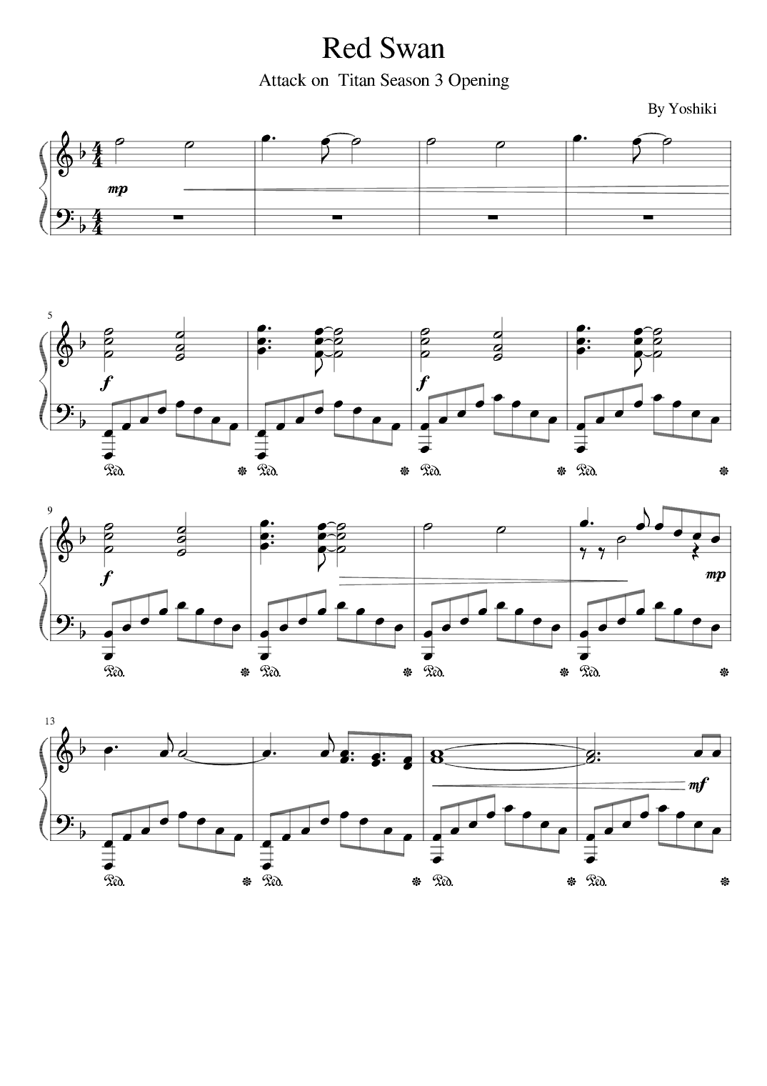 Red Swan (arr. poon)