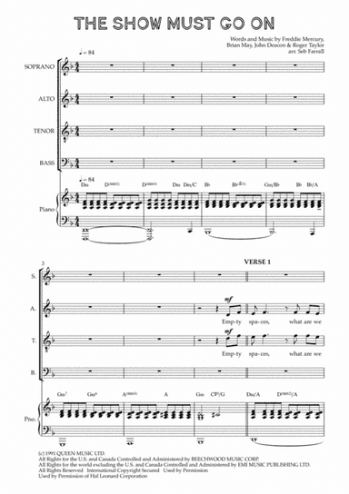 The Show Must Go On (arr. Sebastian Farrall)