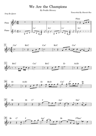 We Are The Champions (arr. Transcribed By Marcelo Rea)