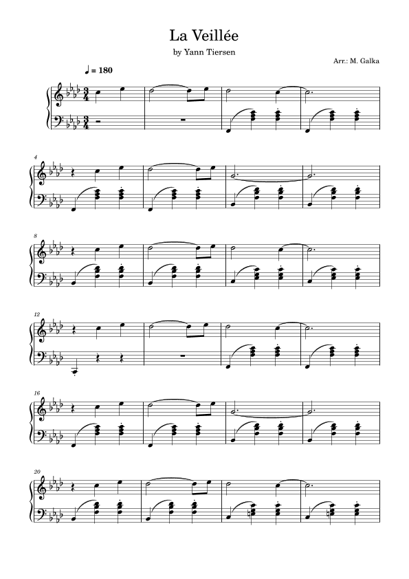 Le Veillee (arr. Magdalena Galka)