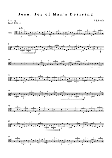 Jesu, Joy of Man's Desiring (arr. Jean Szulc)