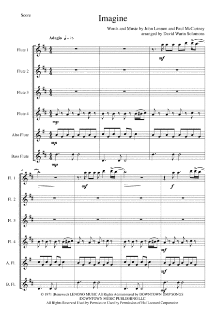 Imagine (arr. David Warin Solomons)