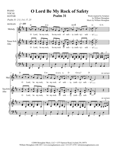 O Lord, Be My Rock of Safety (Psalm 31)