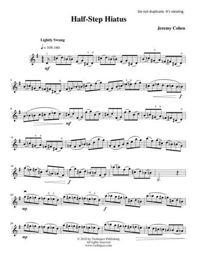 Half-Step Hiatus (solo violin)