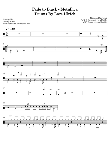 Fade To Black (arr. Stanley White)