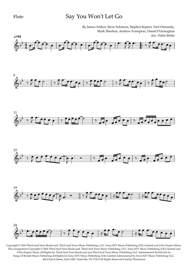 Say You Won't Let Go (arr. Fabio Britto)