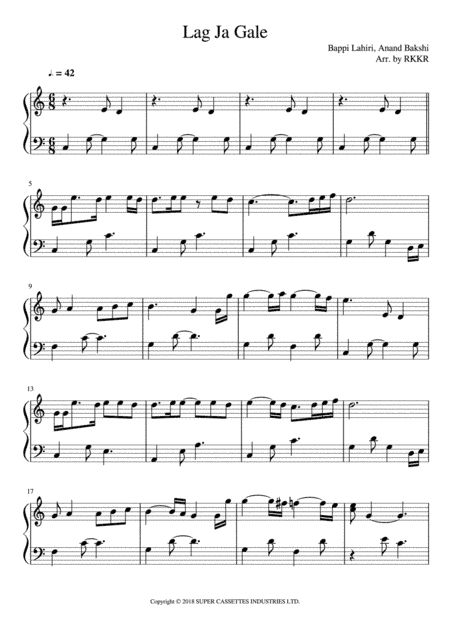 Lag Ja Gale (arr. RKKR)