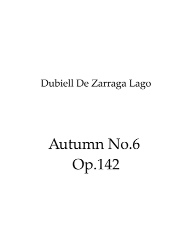 Autumn No.6 Op.142