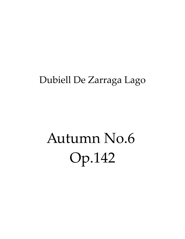 Autumn No.6 Op.142