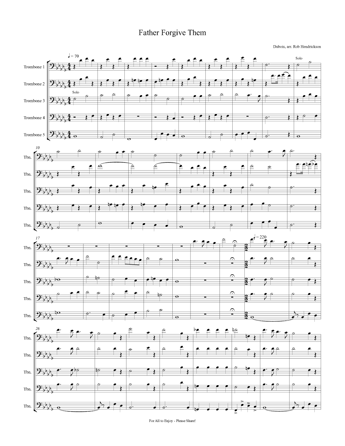 Father Forgive Them (arr. Robert Hendrickson)