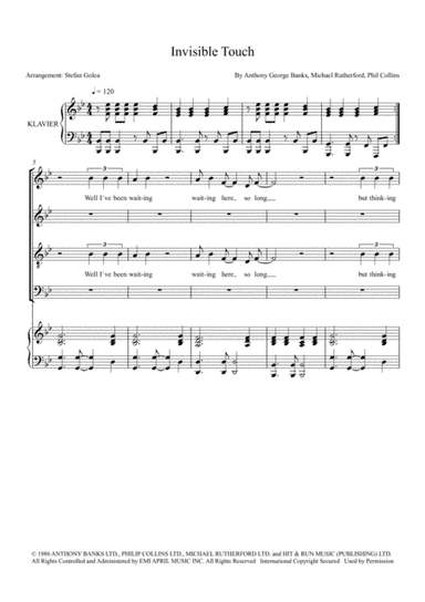 Invisible Touch (arr. Stefan Golea)