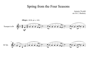 Spring from the Four Seasons (Trumpet Solo) (arr. B. C. Dockery)