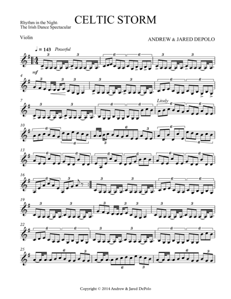 Rhythm in the Night - Celtic Storm - Violin