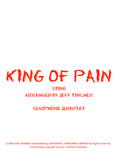 King Of Pain (arr. Jeff Tincher)