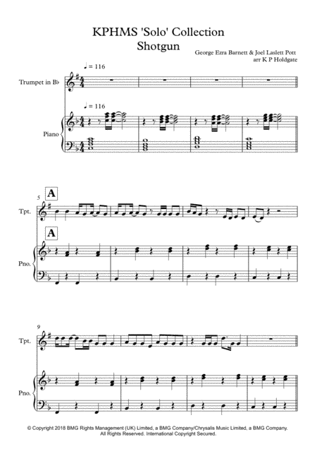 Shotgun (arr. Kevin P Holdgate)