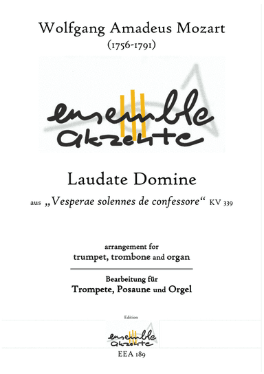 Laudate Domine - arrangement for trumpet, trombone and organ (arr. Matthias Eckart - Edition Ensemble Akzente)