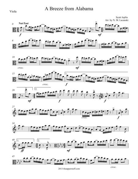A Breeze from Alabama (arr. Nick Lacanski)