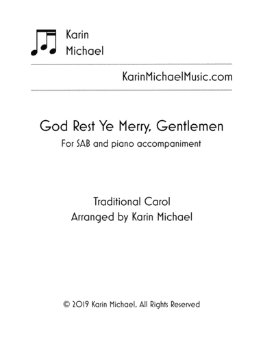 God Rest Ye Merry, Gentlemen (arr. Karin Michael)