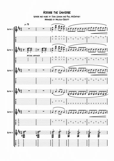 Across The Universe (arr. Malcolm Escott)