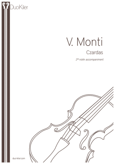 Monti - Czardas, 2nd violin accompaniment (arr. Duo Klier)