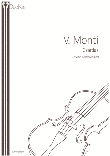 Monti - Czardas, 2nd violin accompaniment (arr. Duo Klier)