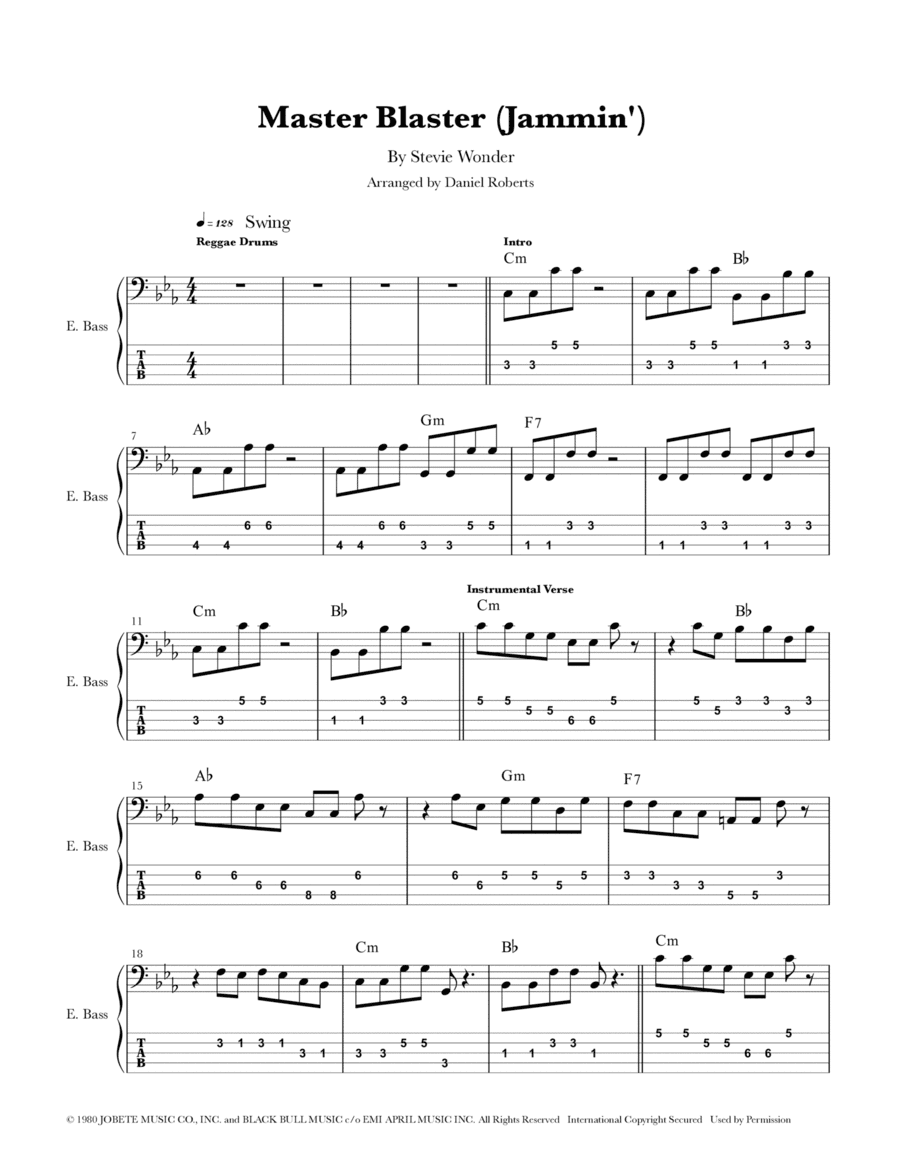 Master Blaster (arr. Daniel Roberts)