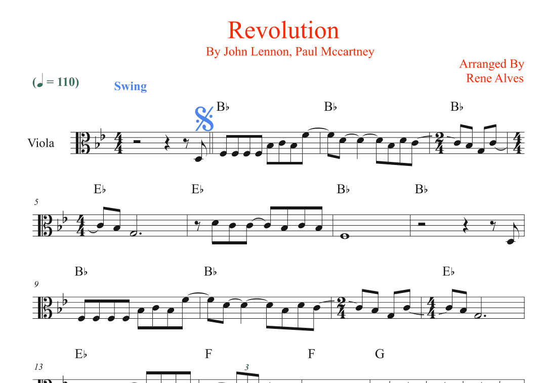 Revolution (arr. Rene Alves)
