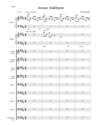 "Arcane Aldébaran" piano 1 & piano 2 / Violin 1,2,3 / Violon 4,5,6 / Viola 1,2,3 / Viola 4,5,6